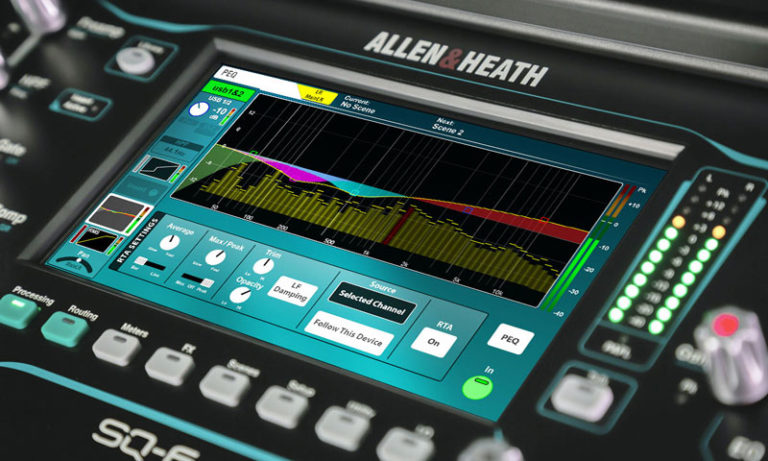 Allen & Heath SQ-6 - Mixer Kỹ Thuật Số 48 Kênh với chip XCVI 96kHz FPGA, mang đến trải nghiệm mixing chuyên nghiệp với âm thanh chất lượng cao. Bảng điều khiển cảm ứng 7 inch, độ trễ thấp, và tích hợp nhiều tính năng hiện đại. Điều khiển từ xa, tương thích Dante, Waves, MADI, và có khả năng thu âm multitrack linh hoạt.