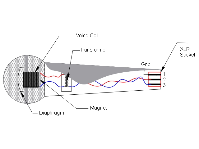 diagram of dynamic microphone